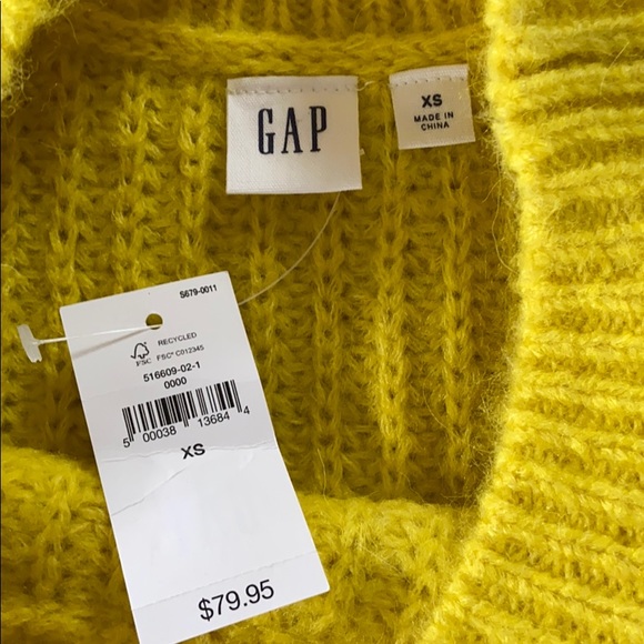 Gap woman’s brushed wool-blend pointelle crewneck - Picture 7 of 8